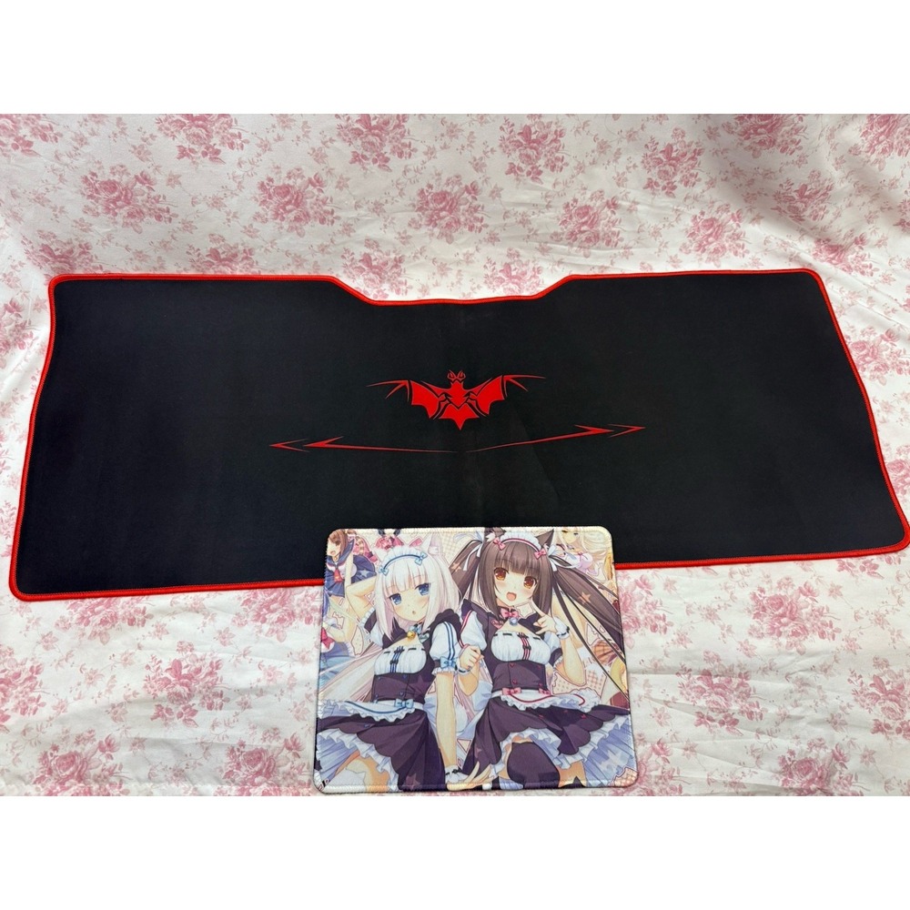 Gaming Mouse Pad Lot of 2 Bat Desk Mat Nekopara Chocola Vanilla Anime